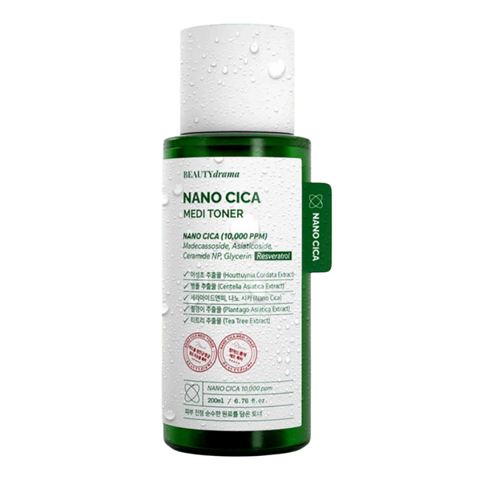 (Hàng nhập khẩu) Toner BEAUTYdrama Nano Cica Medi Toner 200ml - Cân Bằng Độ Ẩm, Làm Dịu Da, Hỗ Trợ Phục Hồi Da