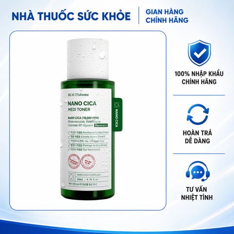 (Hàng nhập khẩu) Toner BEAUTYdrama Nano Cica Medi Toner 200ml - Cân Bằng Độ Ẩm, Làm Dịu Da, Hỗ Trợ Phục Hồi Da