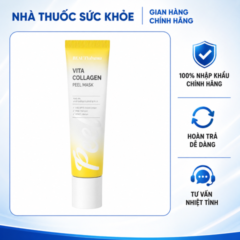 (Hàng nhập khẩu) Mặt nạ BEAUTYdrama Vita Collagen Peel Mask - Dưỡng Sáng Da, Cấp Ẩm Căng Bóng 100ml