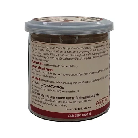 (Chính hãng) Hà thủ ô đỏ chế Kochi dạng bột nguyên chất 250g