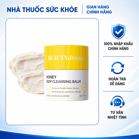 (Hàng nhập khẩu) Sáp Tẩy Trang BEAUTYdrama Honey Deep Cleansing Balm 50g Đa Năng Kiêm Rửa Mặt Làm Sạch Sâu