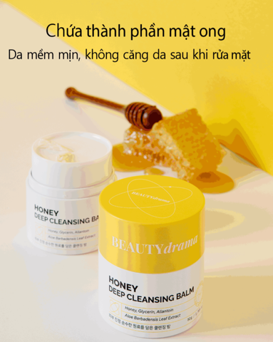(Hàng nhập khẩu) Sáp Tẩy Trang BEAUTYdrama Honey Deep Cleansing Balm 50g Đa Năng Kiêm Rửa Mặt Làm Sạch Sâu