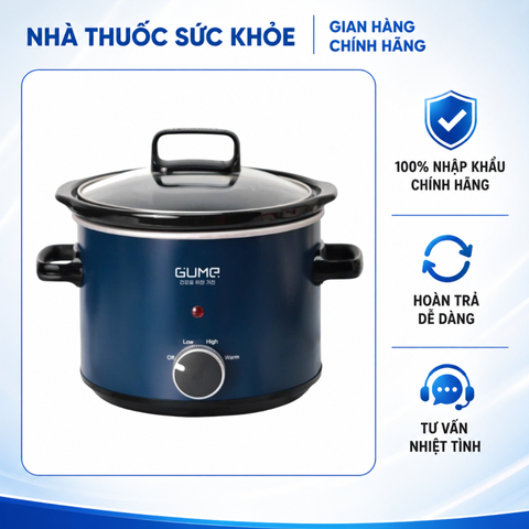 (Hàng nhập khẩu) Nồi kho hầm, nấu cháo chậm Gume GM-PC2303 dung tích 3L