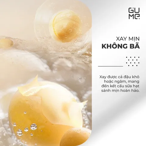 (Hàng nhập khẩu) Máy Làm Sữa Hạt Mini Gume Ultra Pro MSB03 1.2L - Đa Năng Xay Nấu Sánh Mịn Không Bã, Tự Động Vệ Sinh