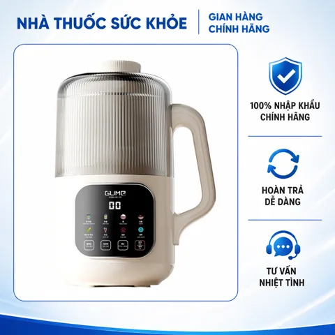 (Hàng nhập khẩu) Máy Làm Sữa Hạt Mini Gume Ultra Pro MSB03 1.2L - Đa Năng Xay Nấu Sánh Mịn Không Bã, Tự Động Vệ Sinh