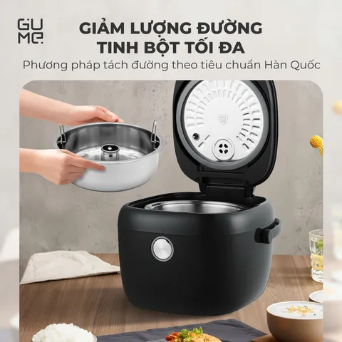 (Hàng nhập khẩu) Nồi cơm điện tách đường Gume GM-RC1430 1.2L lòng nồi inox