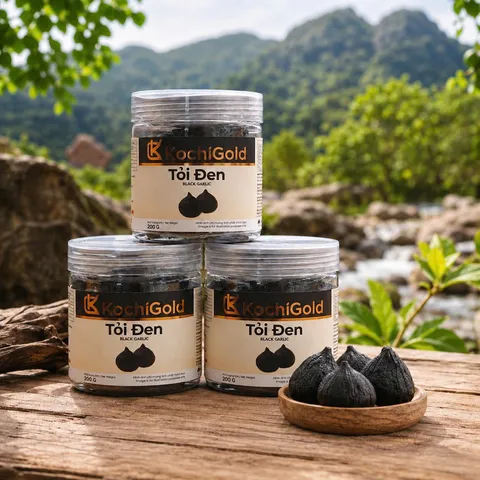 (Hàng chính hãng) Tỏi đen cô đơn bóc vỏ KochiGold - Hộp 200g