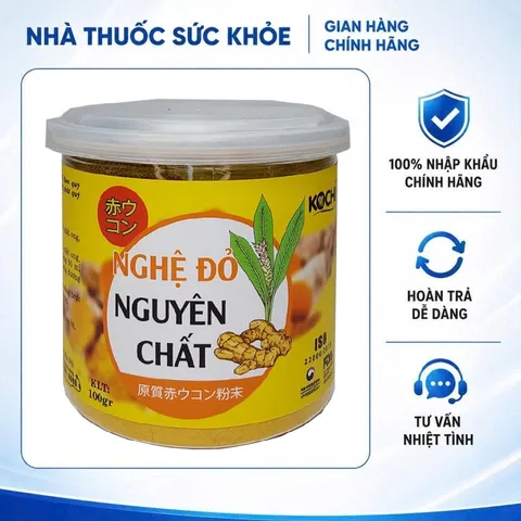 (Hàng chính hãng) Nghệ đỏ nguyên chất Kochi - Hộp 100g