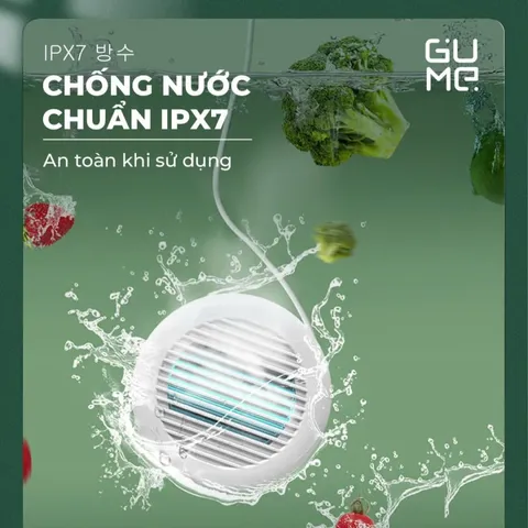 (Hàng nhập khẩu) Máy Khử Khuẩn Thực Phẩm GUME GM6996 - Công Nghệ Điện Phân Hydroxyl, Làm Sạch Rau Củ Thịt Hải Sản