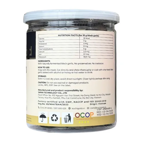 (Hàng chính hãng) Tỏi đen KochiGold cô đơn cao cấp 250g – Bổ sung dưỡng chất từ tỏi đen lên men