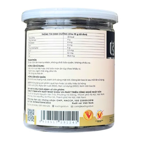 (Hàng chính hãng) Tỏi đen KochiGold cô đơn cao cấp 250g – Bổ sung dưỡng chất từ tỏi đen lên men