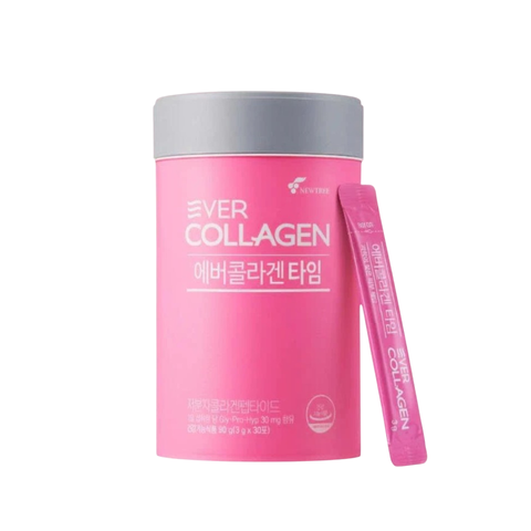 (Hàng nhập khẩu) Bột Uống Collagen Ever Collagen Time Newtree Hộp 30 Gói - Hỗ Trợ Da Căng Mịn Sáng Khỏe Từ Bên Trong
