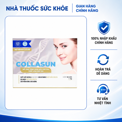 (Hàng chính hãng) Gói Uống Collasun Hỗ Trợ Làm Đẹp Da, Tăng Độ Đàn Hồi, Giảm Sạm Da - Hộp 30 Gói