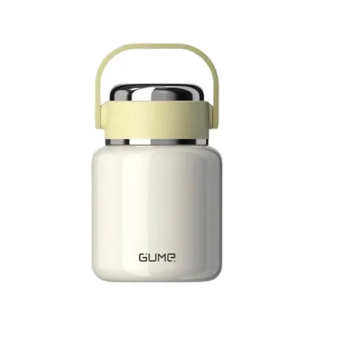 (Hàng nhập khẩu) Bình Ủ Cháo Giữ Nhiệt Inox 316 Gume GM-F188 Dung tích 800ml màu trắng