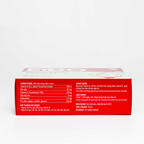 (Chính hãng) Viên Uống Vitamin E 400IU EtĐo Hộp 30 Viên Chính Hãng - Bổ Sung Vitamin E, Hỗ Trợ Chống Oxy Hóa, Dưỡng Da Mịn Màng