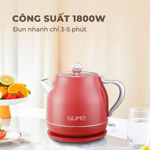 (Hàng nhập khẩu) Ấm đun nước siêu tốc Gume Korea GMK-031 dung tích 1.8L màu xanh