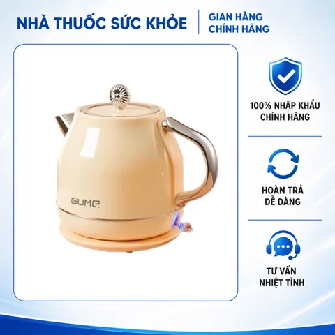 (Hàng nhập khẩu) Ấm đun nước siêu tốc Gume Korea GMEK-032 dung tích 1.8L màu be