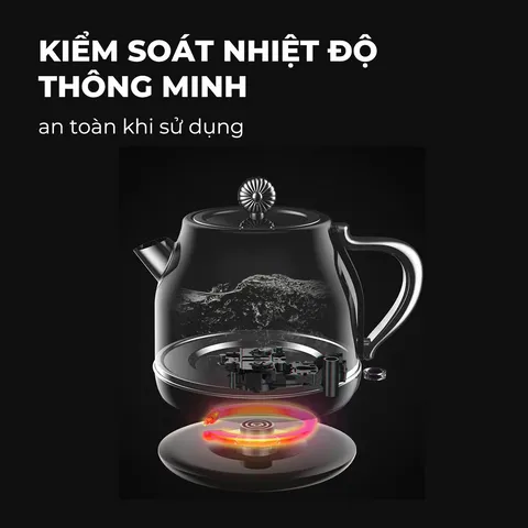 (Hàng nhập khẩu) Ấm đun nước siêu tốc Gume GM-033 dung tích 1.8L màu đỏ