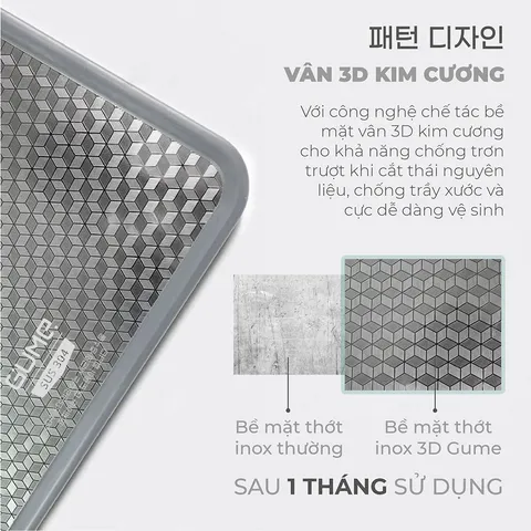 (Hàng nhập khẩu) Thớt 2 mặt kháng khuẩn Gume Korea TGI-01