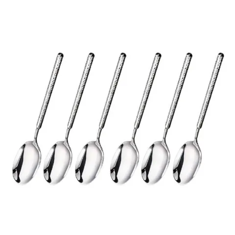 (Hàng nhập khẩu) Bộ 6 Thìa Inox 316 GUME GM-D1301 Cán Dài 21cm Cao Cấp - Màu Bạc