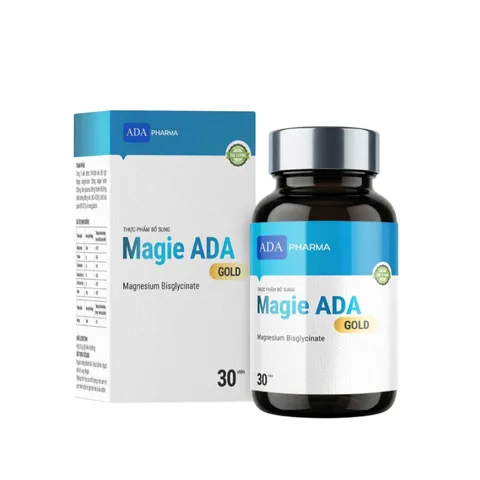 (Hàng chính hãng) Viên Uống Magie ADA Gold 30 Viên - Hỗ Trợ Giấc Ngủ, Giảm Mệt Mỏi, Tăng Cường Sức Khỏe