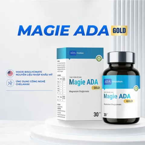 (Hàng chính hãng) Viên Uống Magie ADA Gold 30 Viên - Hỗ Trợ Giấc Ngủ, Giảm Mệt Mỏi, Tăng Cường Sức Khỏe