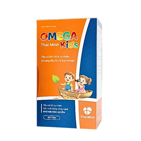 (Hàng chính hãng) Viên Uống Omega Kids Thái Minh Hộp 60 Viên - Hỗ Trợ Bổ Sung Omega 3, Vitamin D3, K2 Cho Bé