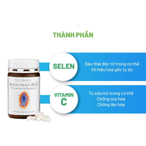 (Hàng nhập khẩu) Viên Uống Selen-Plus-ACE Sanct Bernhard Hộp 60 Viên - Hỗ Trợ Chống Oxy Hóa, Sáng Da