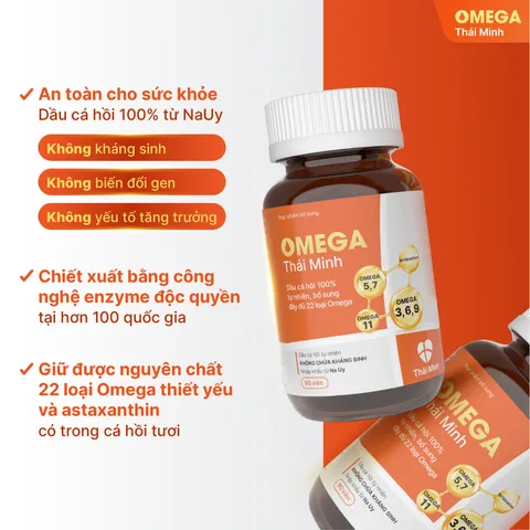 (Hàng chính hãng) Viên Uống Omega Thái Minh Hộp 30 Viên - Hỗ Trợ Bổ Sung Omega 3, Vitamin D3