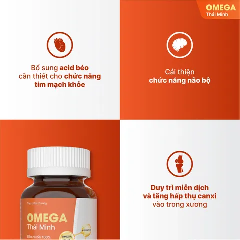 (Hàng chính hãng) Viên Uống Omega Thái Minh Hộp 30 Viên - Hỗ Trợ Bổ Sung Omega 3, Vitamin D3