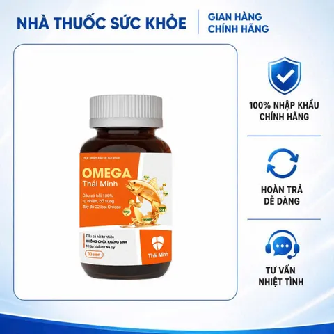 (Hàng chính hãng) Viên Uống Omega Thái Minh Hộp 30 Viên - Hỗ Trợ Bổ Sung Omega 3, Vitamin D3
