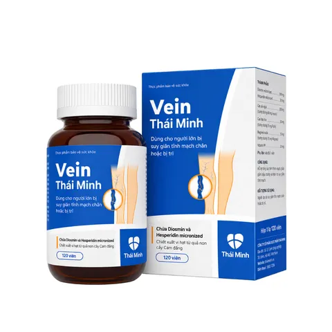 (Hàng chính hãng) Viên Uống Vein Thái Minh Hộp 120 Viên - Hỗ Trợ Tĩnh Mạch, Giảm Đau Chân, Phù Chân