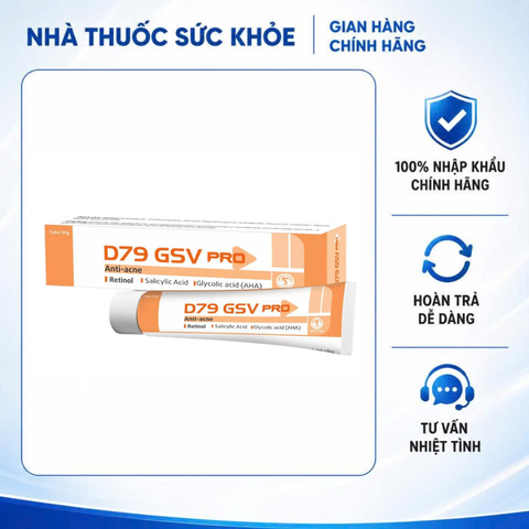 (Hàng chính hãng) Gel D79 GSV Pro Tuýp 20g - Ngăn Ngừa Mụn, Làm Mờ Thâm Do Mụn