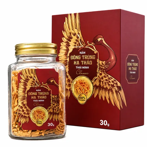 Nấm Đông Trùng Hạ Thảo Thái Minh Classic 30g - Cordyceps Militaris Tăng Cường Sức Đề Kháng, Bồi Bổ Cơ Thể
