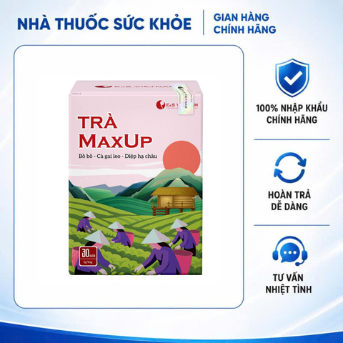 (Hàng chính hãng) Cao Trà MaxUp Hộp 30 Gói - Hỗ Trợ Mát Gan, Giảm Mụn