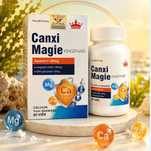 (Hàng chính hãng) Canxi Magie Kingphar - Hỗ Trợ Bổ Sung Canxi, Magie, Kẽm