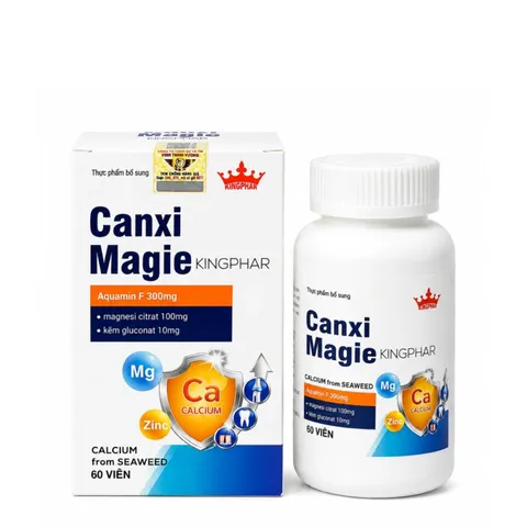 (Hàng chính hãng) Canxi Magie Kingphar - Hỗ Trợ Bổ Sung Canxi, Magie, Kẽm