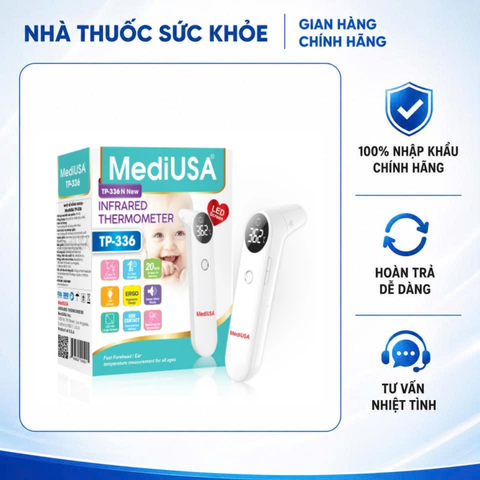 (Hàng nhập khẩu) Nhiệt Kế Hồng Ngoại MediUSA TP-336 - Đo Trán, Tai, Vật Thể, Không Tiếp Xúc