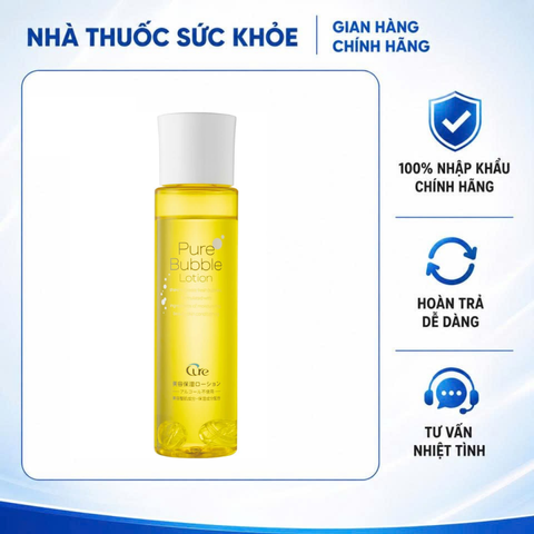 (Hàng nhập khẩu) Nước Hoa Hồng Cure Pure Bubble Lotion 190ml - Công Nghệ Bọt Nano Cấp Ẩm Chuyên Sâu