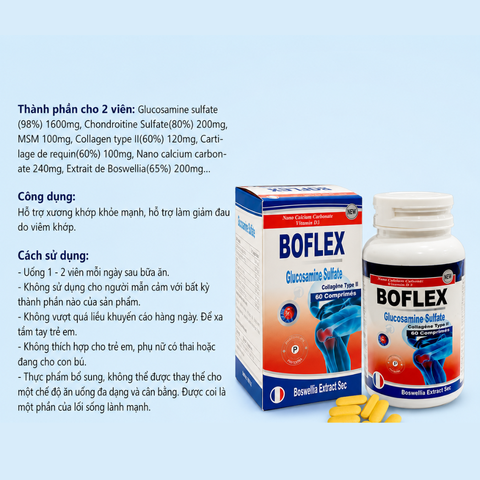 (Hàng nhập khẩu) Viên Uống Boflex Dưỡng Khớp Pháp Hộp 60 Viên - Hỗ Trợ Giảm Nhức Mỏi Khớp