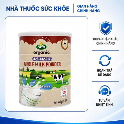 (Hàng nhập khẩu) Sữa Bột Nguyên Kem Arla A2 Organic 800g, Hữu Cơ Đan Mạch - Dành Cho Trẻ Trên 1 Tuổi