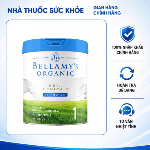 (Hàng nhập khẩu) Sữa Bellamy's Organic A2 1 800g - Cho Bé 0-6 Tháng Tuổi