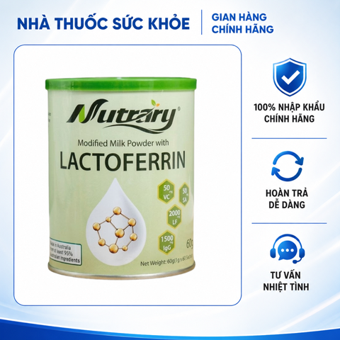 (Hàng nhập khẩu) Sữa Nutrary Lactoferrin 60 Gói - Bổ Sung Lactoferrin, Hỗ Trợ Tăng Cường Miễn Dịch Cho Bé