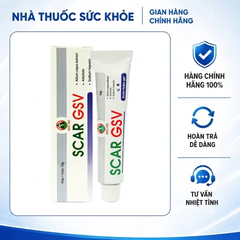 (Hàng chính hãng) Kem Bôi Sẹo SCAR GSV Hỗ Trợ Mờ Sẹo, Giảm Thâm - Tuýp 10G