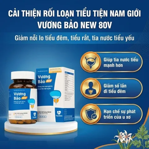 Viên uống Vương Bảo Thái Minh cho nam giới - Hỗ trợ sức khỏe tuyến tiền liệt từ thảo mộc tự nhiên - Lọ 80 viên