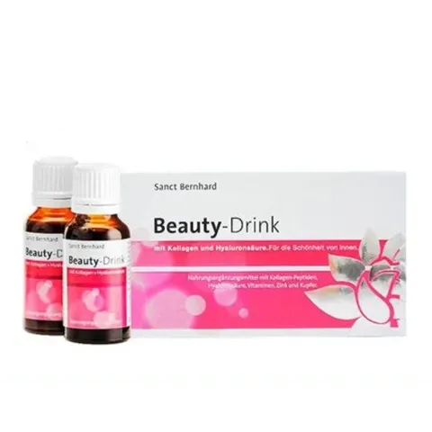 Collagen Dạng Nước Sanct Bernhard Beauty Drink - Hỗ Trợ Làm Đẹp Da, Bổ Sung Collagen Peptide, Vitamin C, Hộp 8 Lọ 20ml