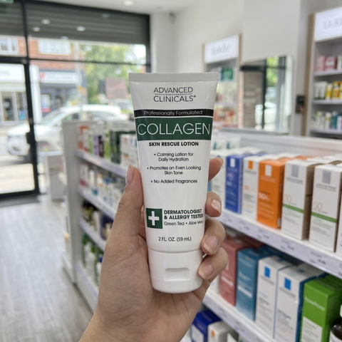 (Hàng nhập khẩu) Kem Dưỡng Body Advanced Clinicals Collagen Skin Rescue Cream - Dưỡng Ẩm Sâu, Cải Thiện Độ Đàn Hồi Da, 59ML
