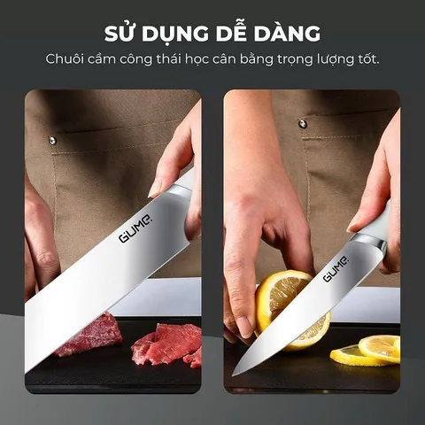 (Hàng nhập khẩu) Bộ Dao 2 Món Gume Korea GMK25 Chất Liệu Thép Không Gỉ