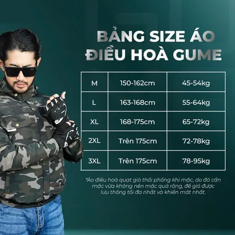 Áo Điều Hòa GUME Korea ACG26 - Chống Tia UV, Pin 28.000mAh