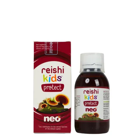 (Hàng nhập khẩu) Siro Reishi Kids Protect Lọ 150ml - Chiết Xuất Linh Chi Hữu Cơ, Hỗ Trợ Tăng Đề Kháng Cho Bé
